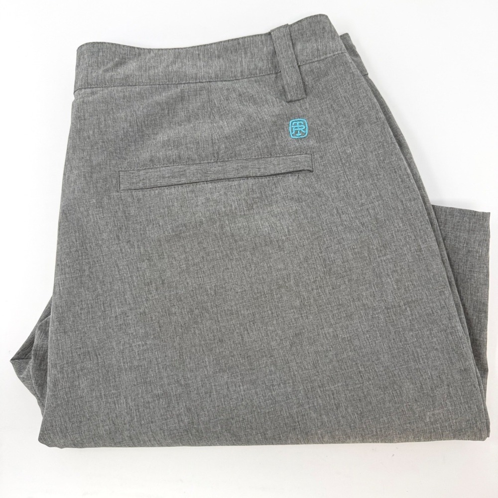 Tori Richard Mens 34 Tradewind Technology Shorts Heather Grey Stretch Golf
